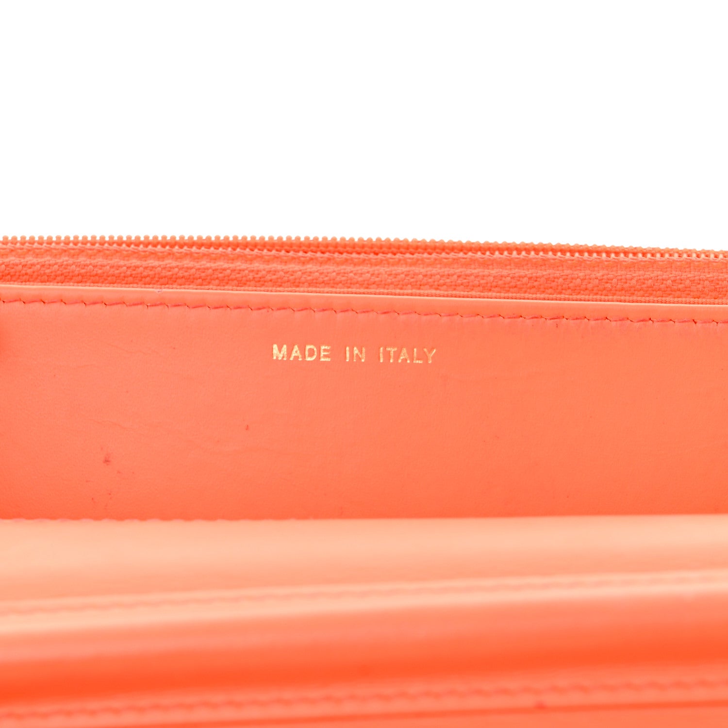 Chanel Patent Calfskin Quilted Boy Wallet On Chain WOC Orange 8 of 18