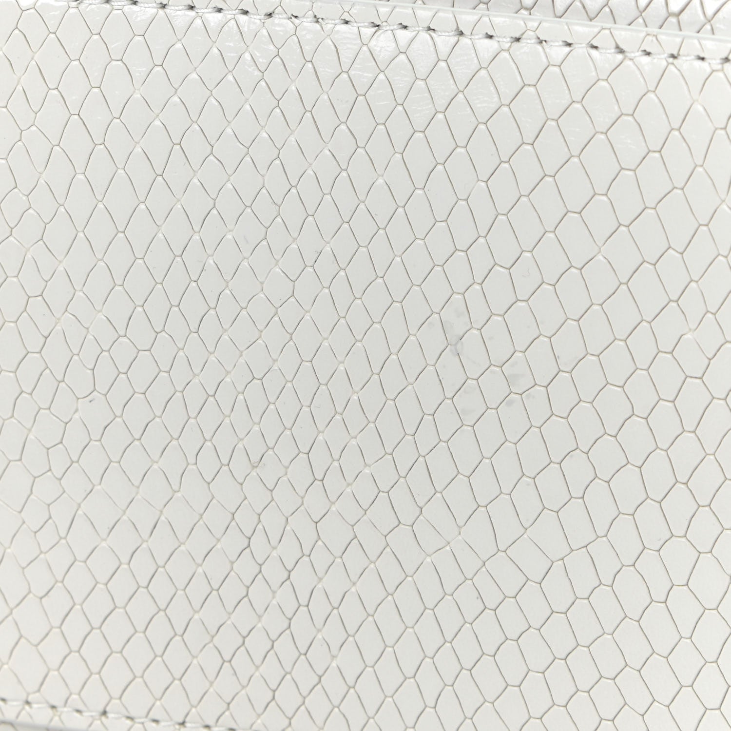 Balenciaga Calfskin Snake Embossed Small Hourglass Top Handle Bag White 13 of 13