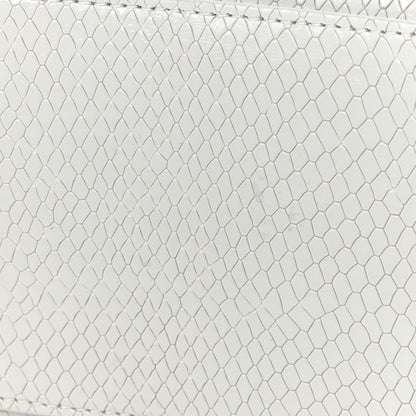 Balenciaga Calfskin Snake Embossed Small Hourglass Top Handle Bag White 13 of 13