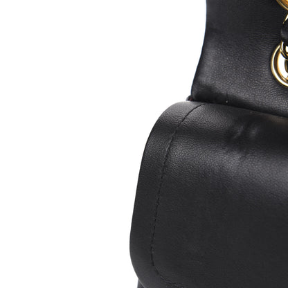 Chanel Lambskin Quilted Medium Double Flap Black 8 of 12