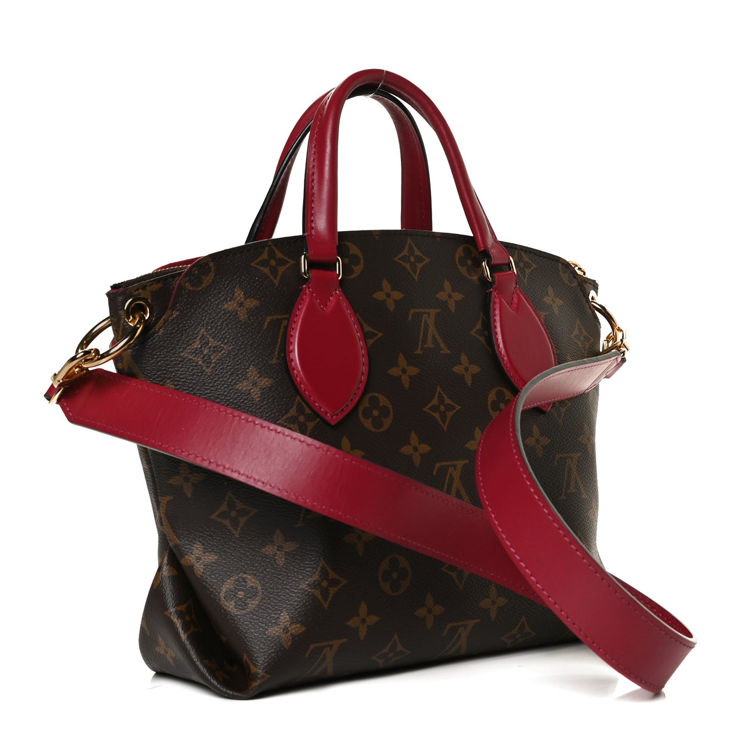 Monogram Flower Zipped Tote PM Lie de Vin