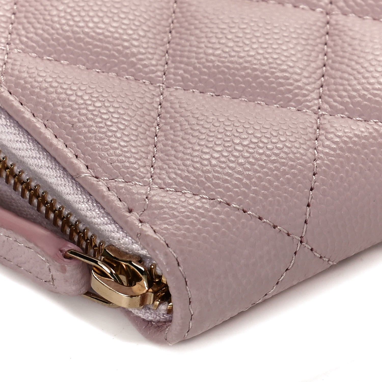 Chanel Caviar Quilted Zip Coin Purse Light Pink 10 of 13