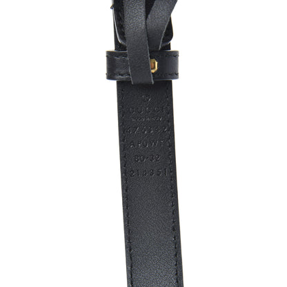 Gucci Moon Calfskin Pearl Double G 20mm Belt 80 32 Black Cream 4 of 4