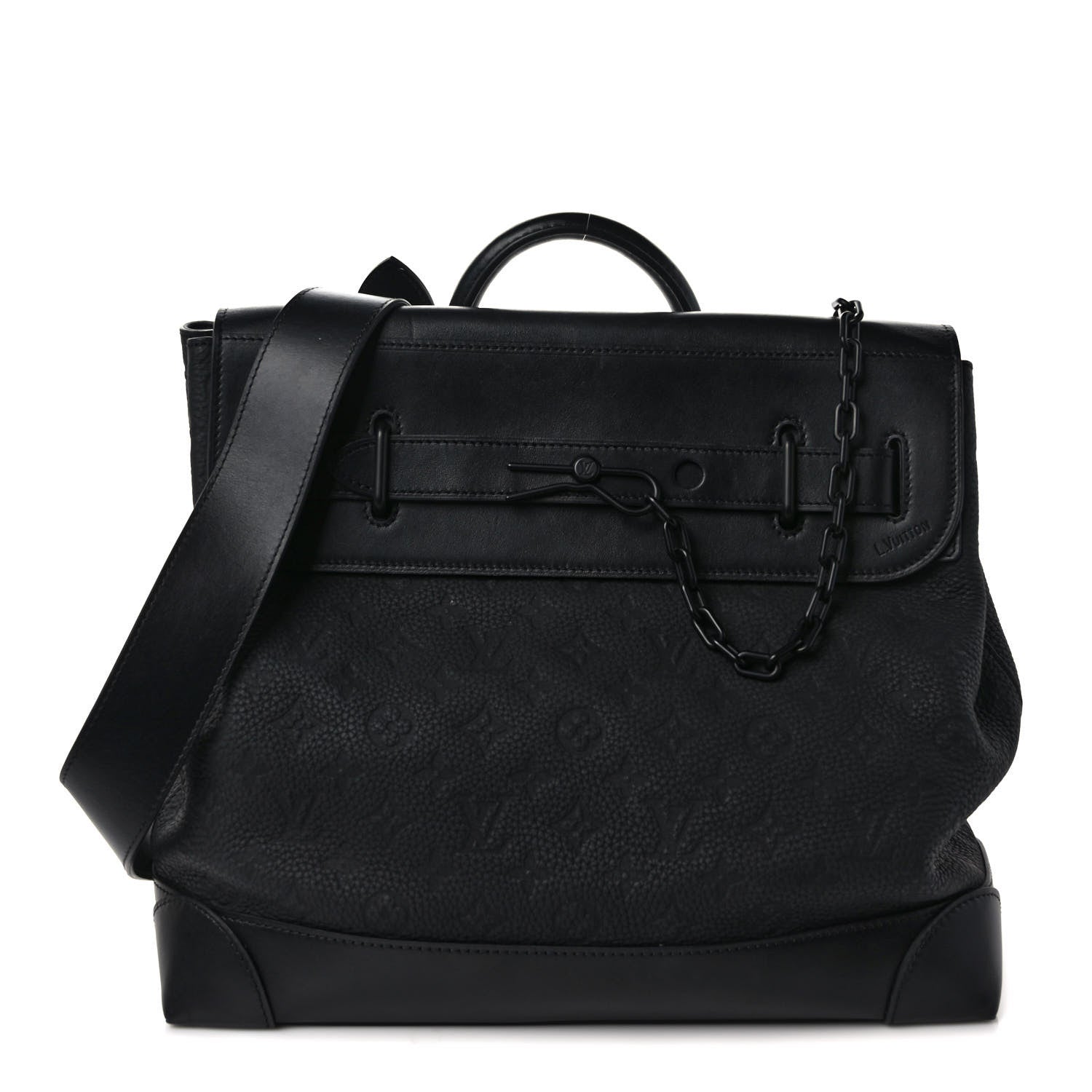 Louis Vuitton Taurillon Monogram Steamer PM Black 1 of 12