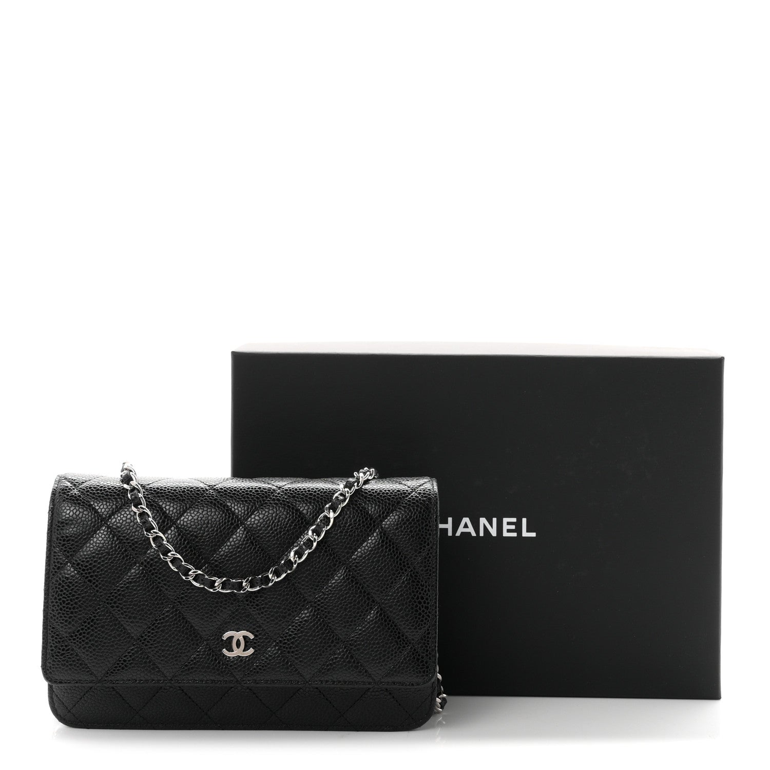 Chanel Caviar Quilted Wallet on Chain WOC Black 11 of 11