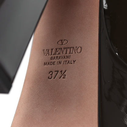 Valentino Garavani Patent Tan-Go 55/155mm Platform Pumps 37.5 Dark Brown 7 of 11