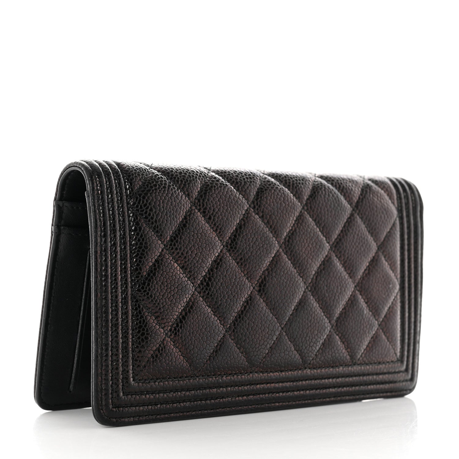Chanel Caviar Quilted Boy Yen Wallet Black 3 of 11