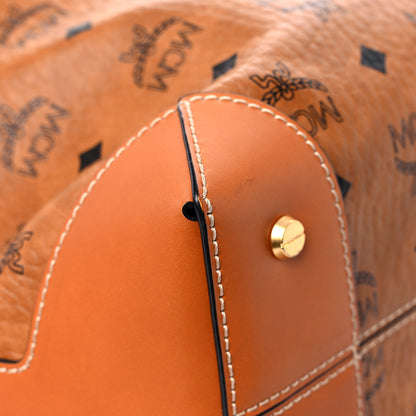 MCM Visetos Small Soft Berlin Drawstring Bucket Bag Cognac 9 of 11