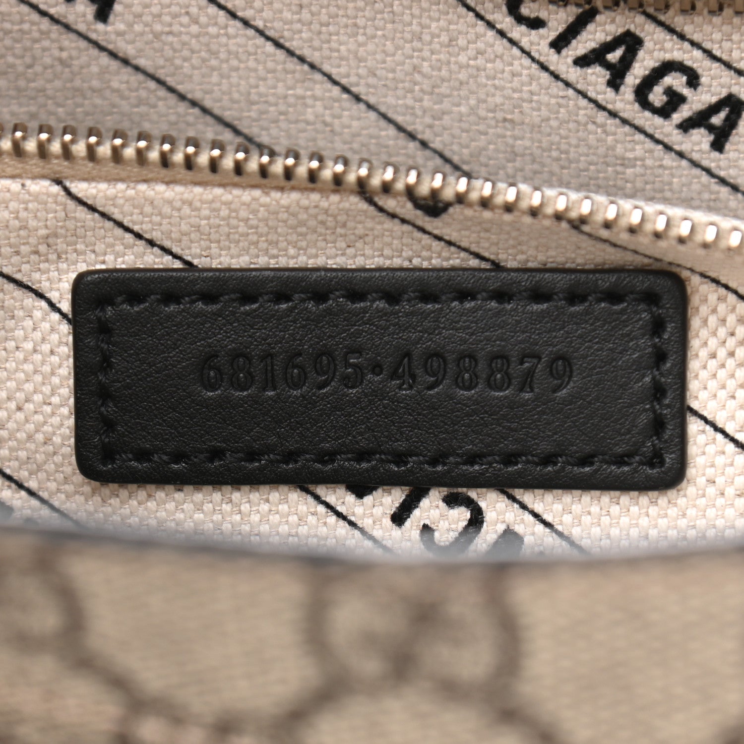 Balenciaga X GUCCI GG Supreme Monogram Neo Classic Silver Hardware City Beige Ebony 7 of 10