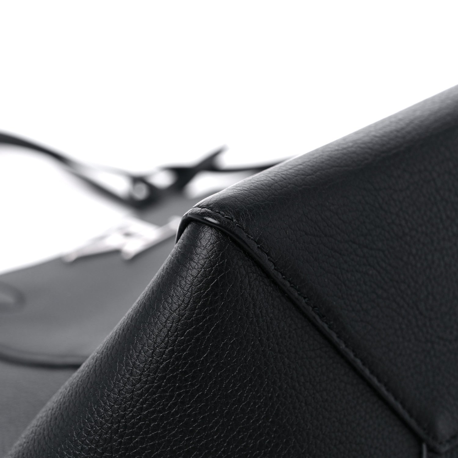 Louis Vuitton Calfskin Lockme Cabas Black 7 of 10
