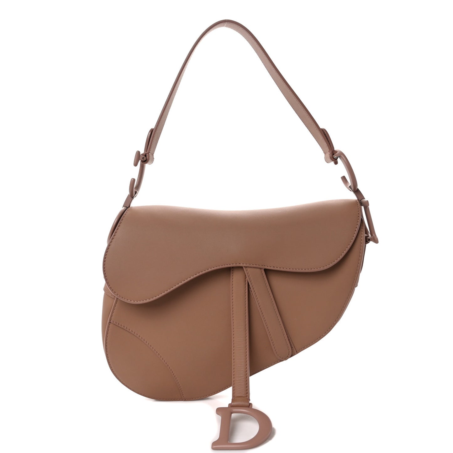 Ultra Matte Calfskin Saddle Bag Blush