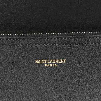 Saint Laurent Calfskin Large Shopping Tote Storm 7 of 9