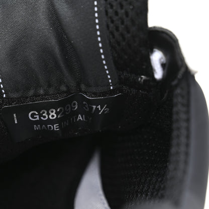 Chanel Mesh Suede Calfskin Grained Calfskin Womens CC Sneakers 37.5 White Black 8 of 8