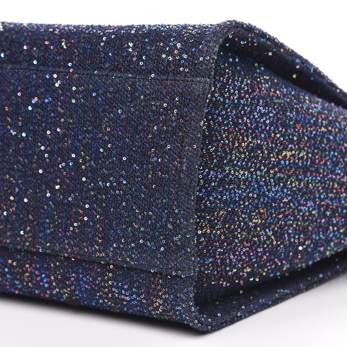 Viscose Sequins Medium Deauville Tote Navy