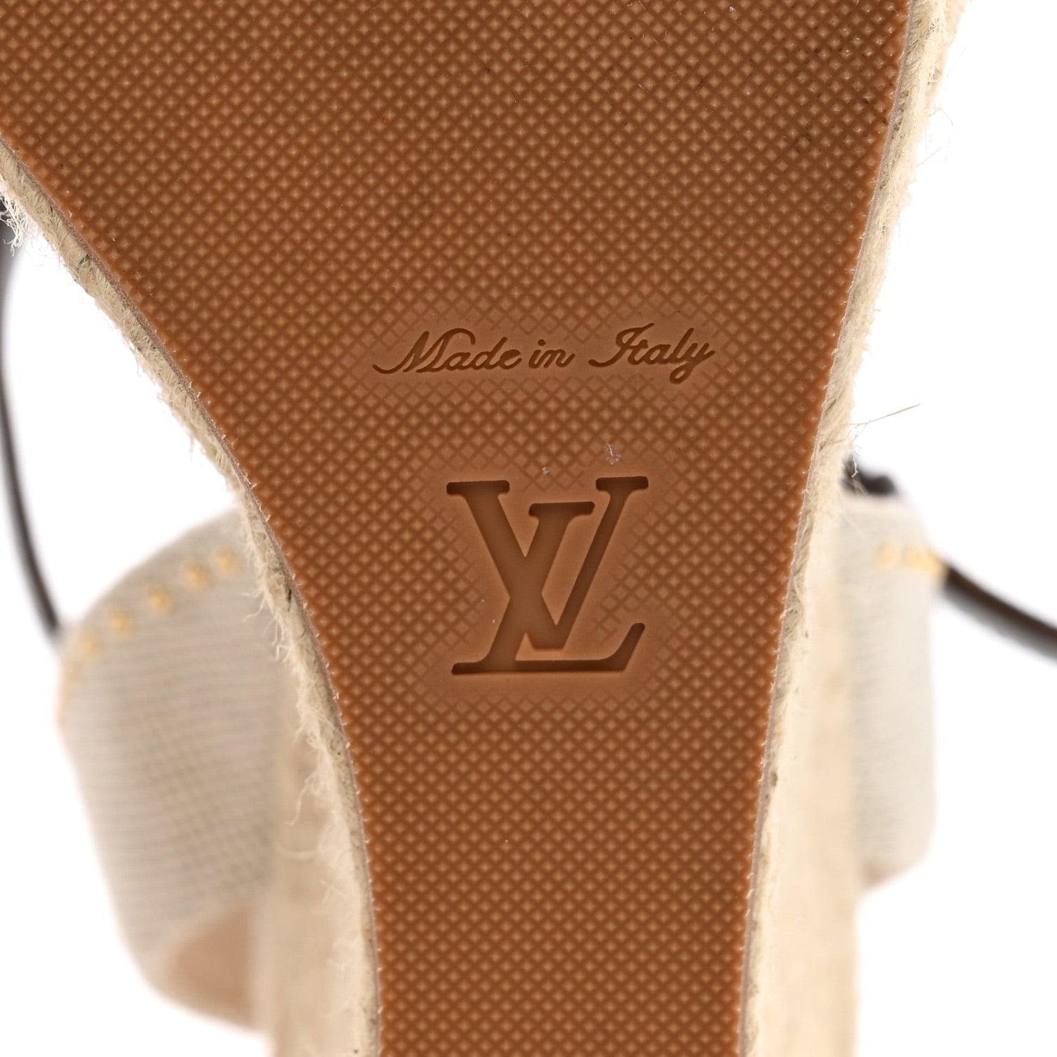 Louis Vuitton Canvas Patent Monogram Coastline Wedge Sandals 37 Beige 6 of 13