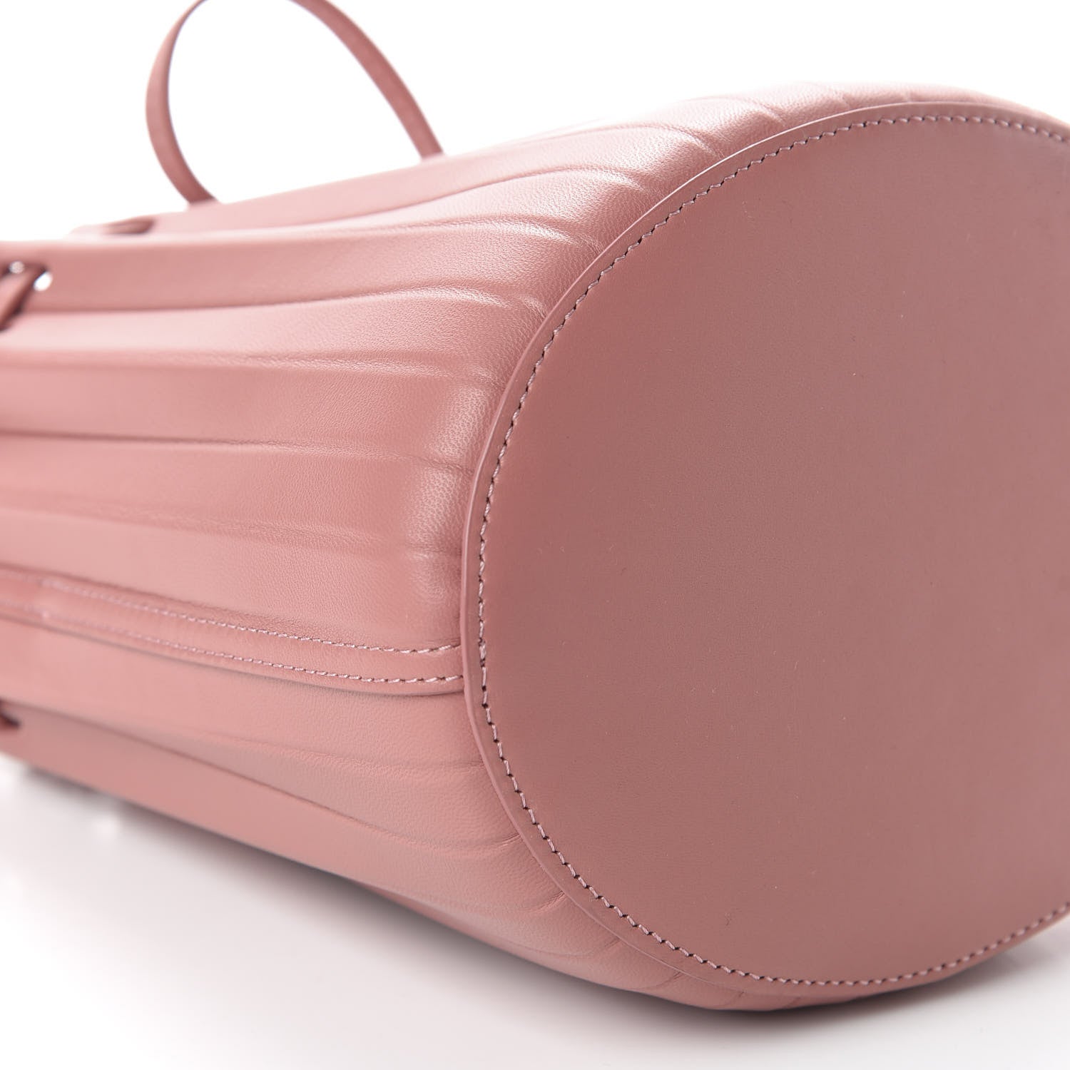 Mansur Gavriel Vegetable Tanned Calfskin Pleated Mini Bucket Bag Blush 6 of 9