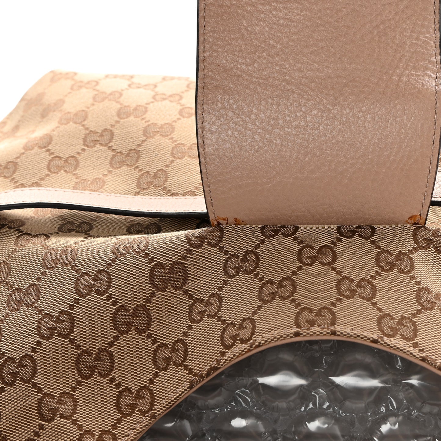 Monogram Web Medium Dressage Hobo Beige
