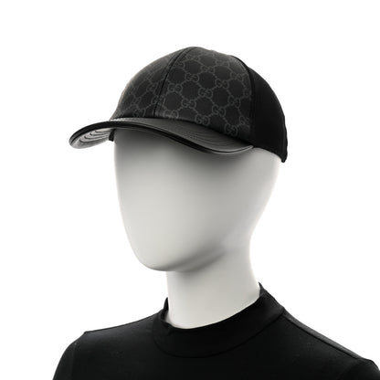Gucci GG Supreme Monogram Baseball Hat M 58 Black 2 of 10