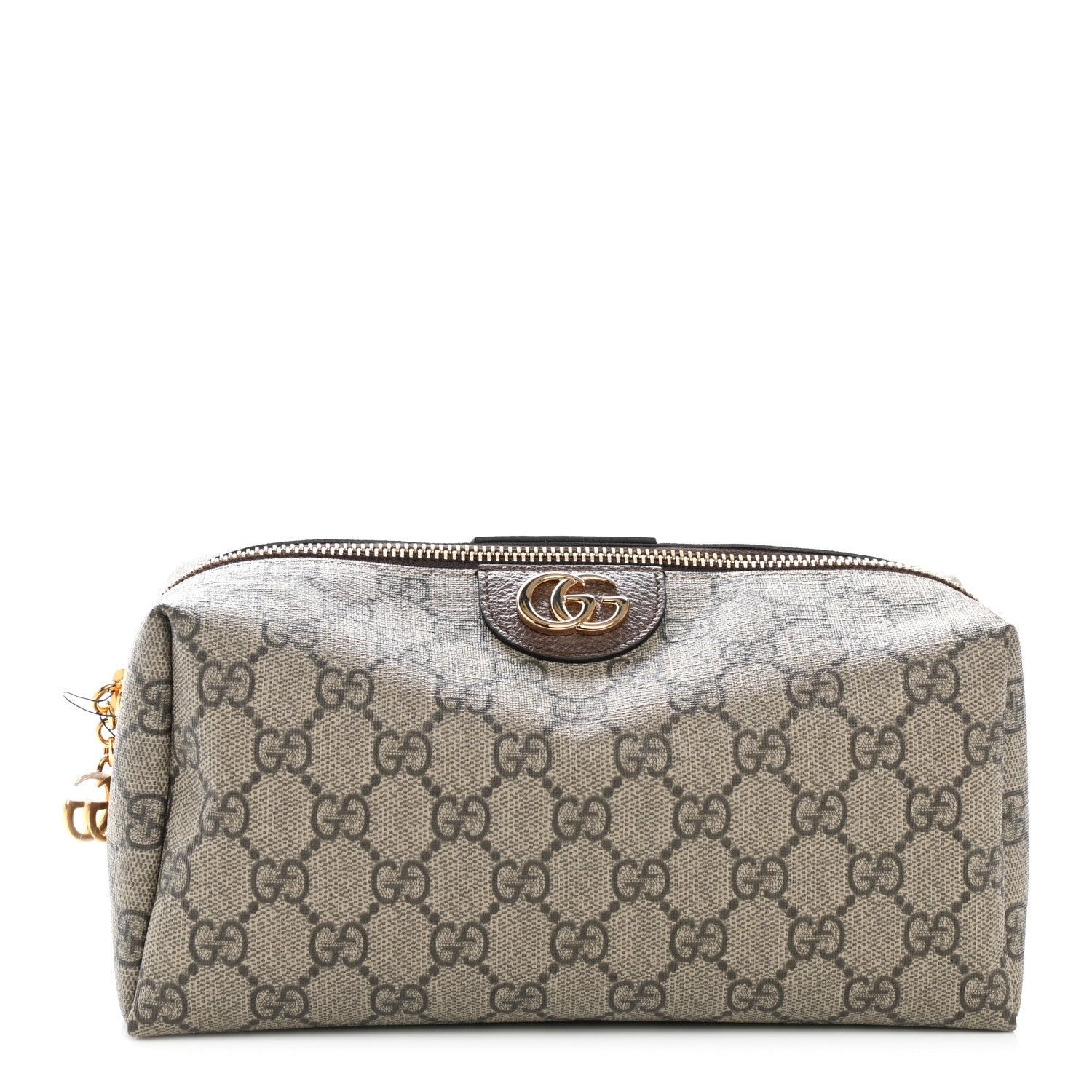 Gucci Soft GG Supreme Monogram Calfskin Large Ophidia Cosmetic Case Beige Ebony New Acero 1 of 7