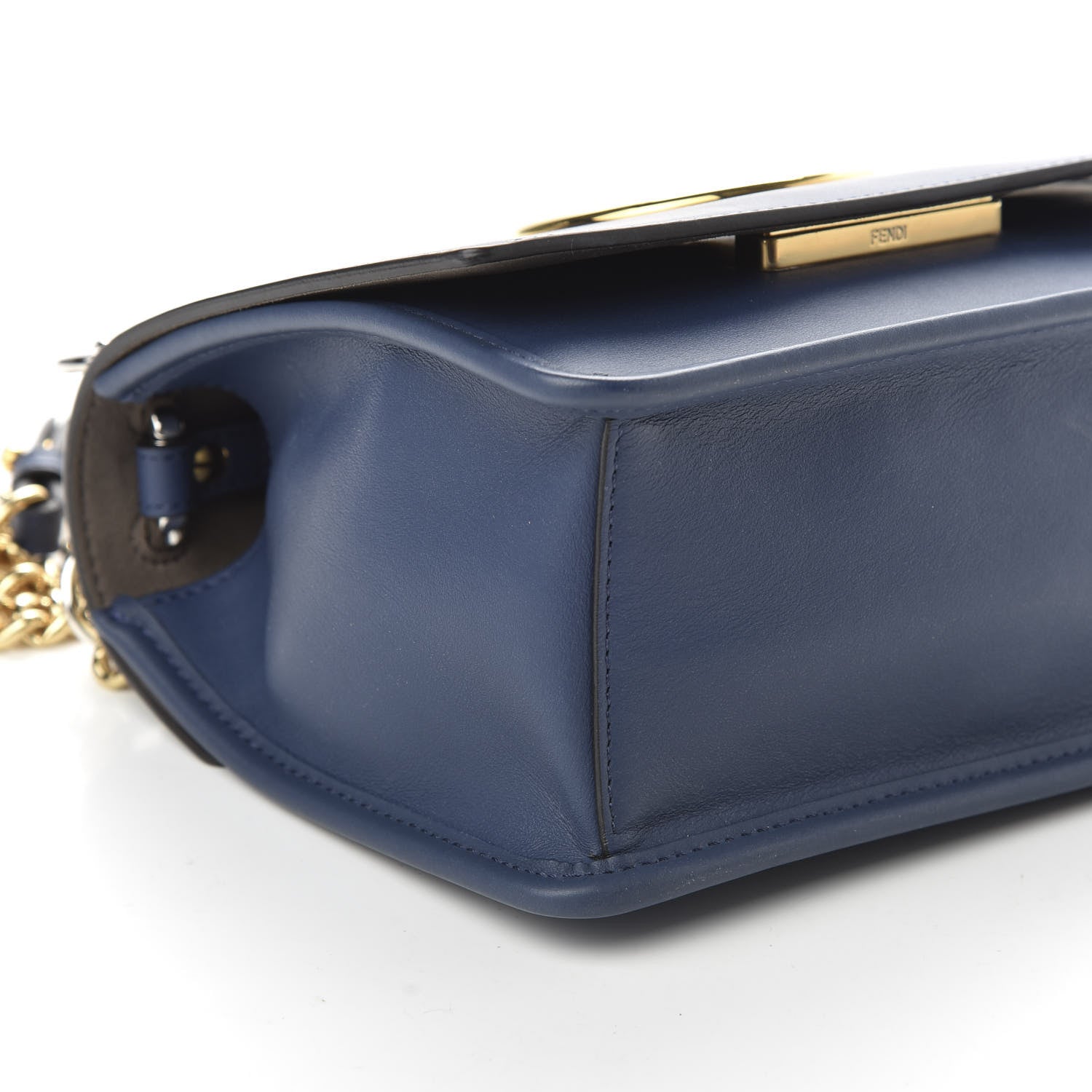 Fendi Vitello Century Opaco F is Fendi Small Kan I Shoulder Bag Blu Scuro 6 of 11