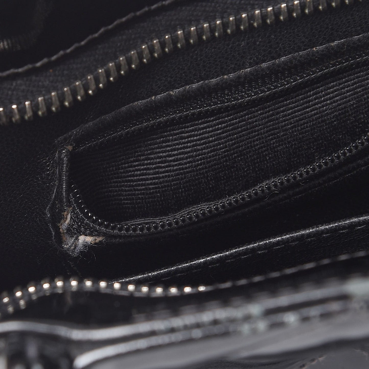 Patent Quilted Medallion Tote Bag Black