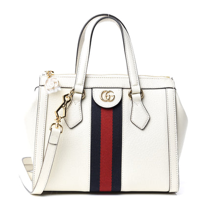 Gucci Textured Calfskin Web Small Ophidia Tote Bag Mystic White 1 of 11