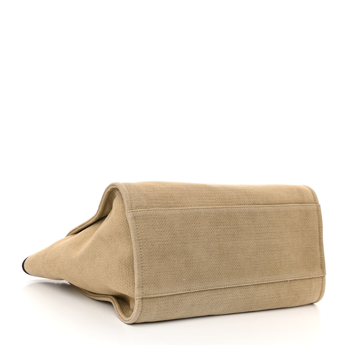 Canvas Medium Deauville Tote Beige Black