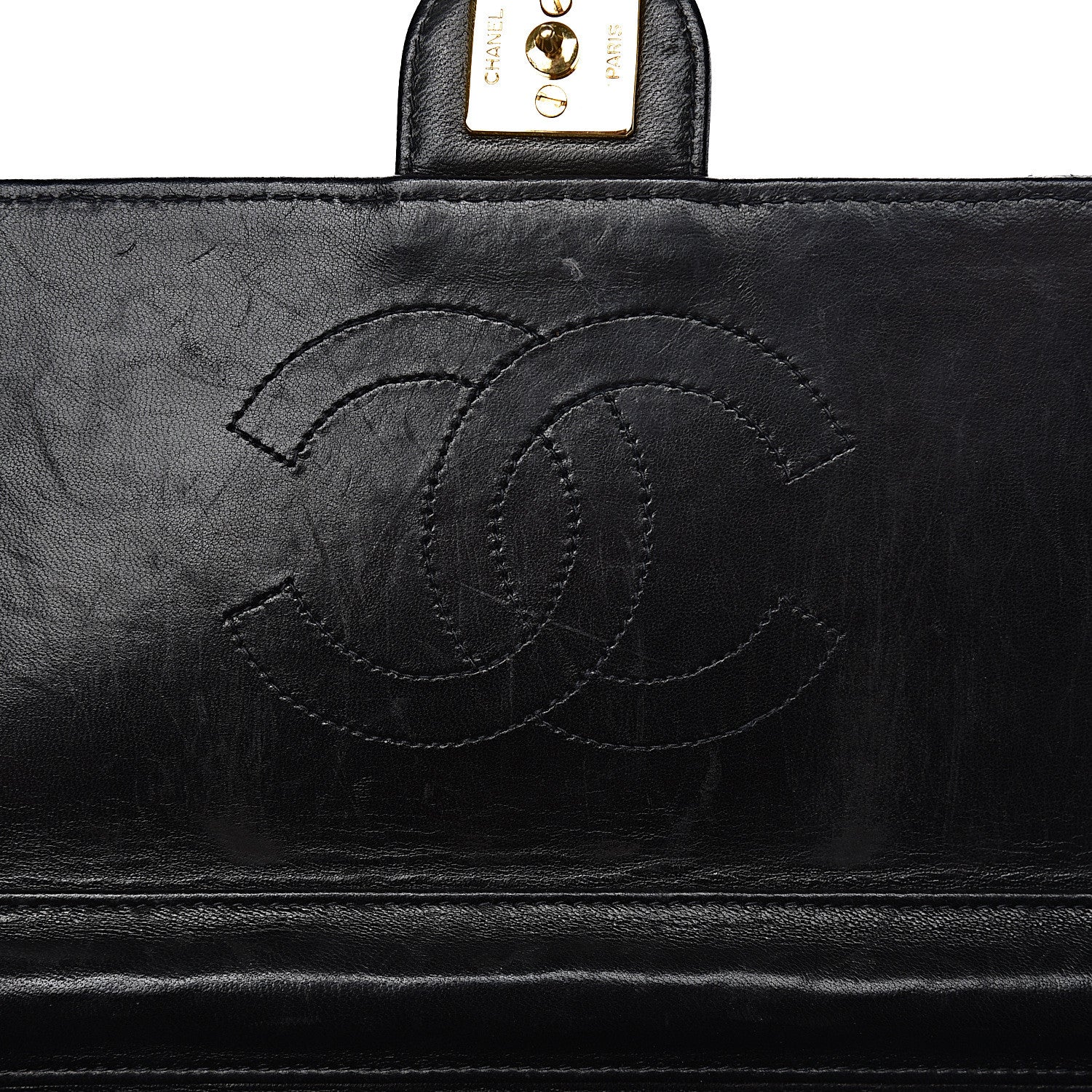 Chanel Lambskin Quilted Medium Single Flap Black 9 of 21