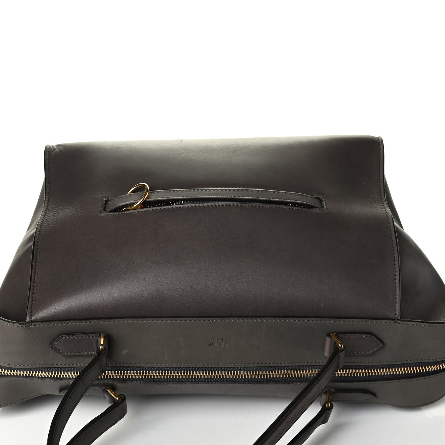 Smooth Calfskin Small Ring Bag Dark Taupe