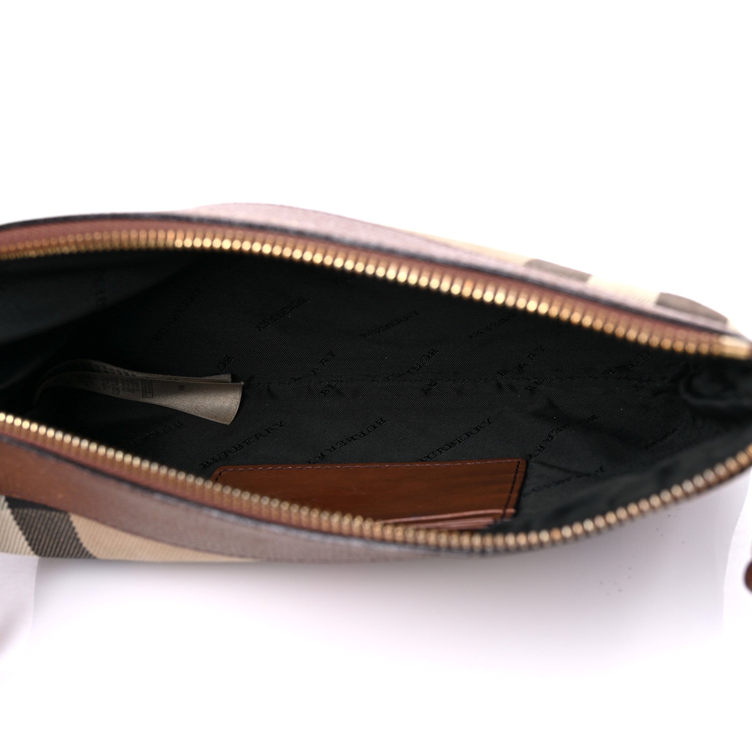 Burberry House Check Derby Peyton Crossbody Clutch Bag Tan 5 of 23