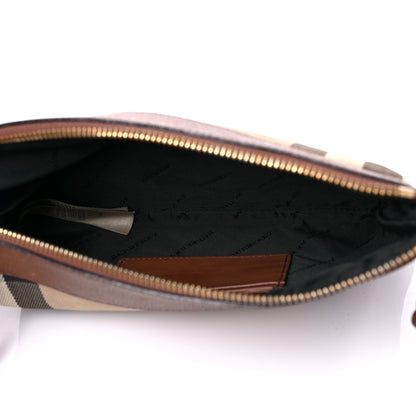 Burberry House Check Derby Peyton Crossbody Clutch Bag Tan 5 of 23