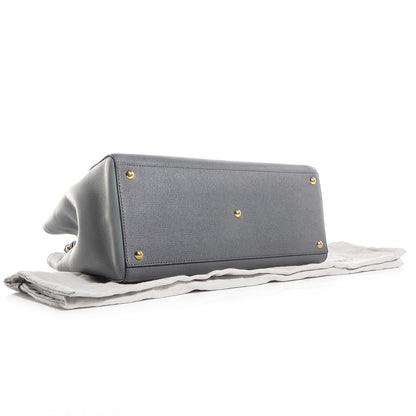 Fendi Vitello Elite Flamingo Regular 2Jours Tote Grigio Grigio Chiaro 4 of 10