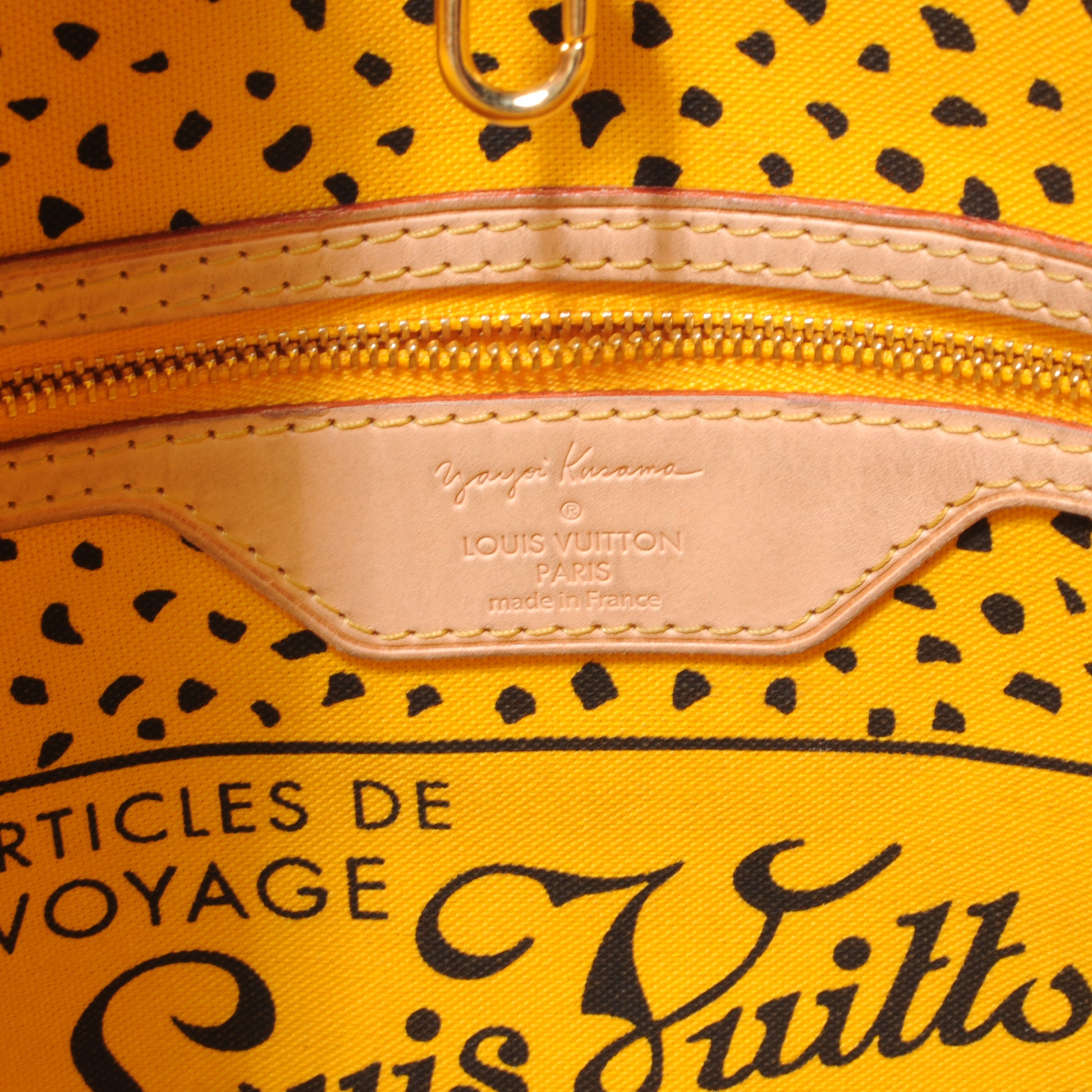 Louis Vuitton Monogram Kusama Waves Neverfull MM Yellow 6 of 7
