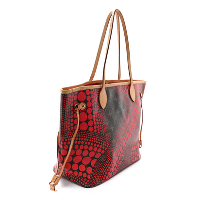 Louis Vuitton Monogram Kusama Waves Neverfull MM Red 3 of 10