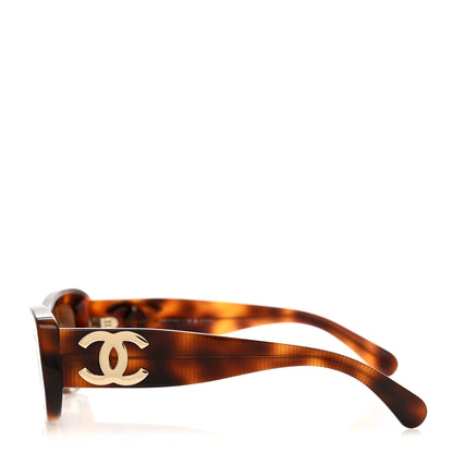 Chanel Acetate Polarized Rectangle Sunglasses 5493-A Tortoise 3 of 10