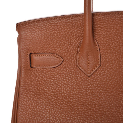 Hermes Taurillon Clemence Lizard Club Birkin 30 Gold Marron D'Inde 31 of 34