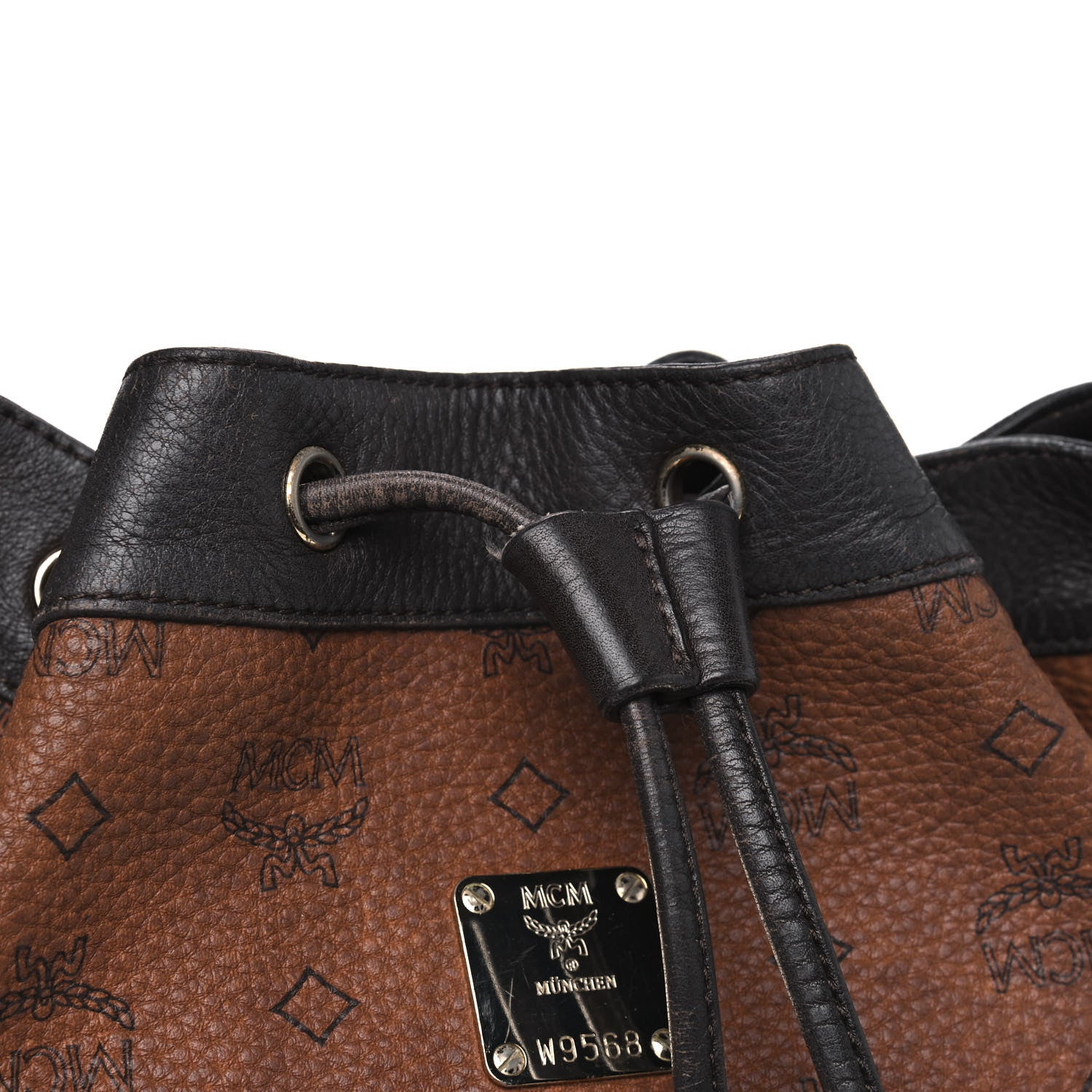 MCM Visetos Essential Drawstring Bucket Bag Brown 14 of 14