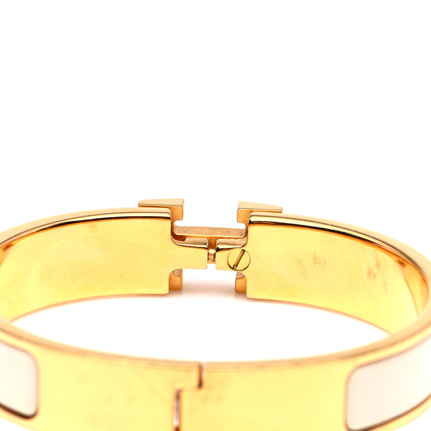 Hermes Enamel Narrow Clic Clac H Bracelet PM Craie 5 of 7