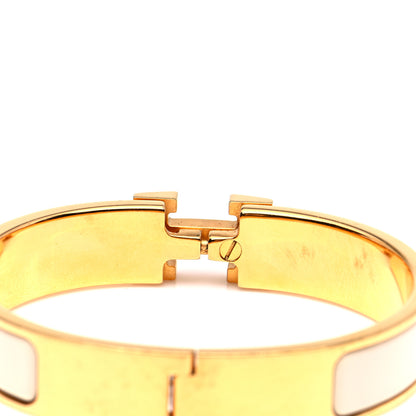 Hermes Enamel Narrow Clic Clac H Bracelet PM Craie 5 of 7