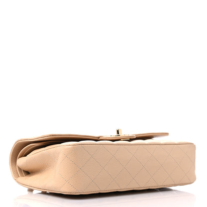 Chanel Caviar Quilted Medium Double Flap Beige 4 of 12