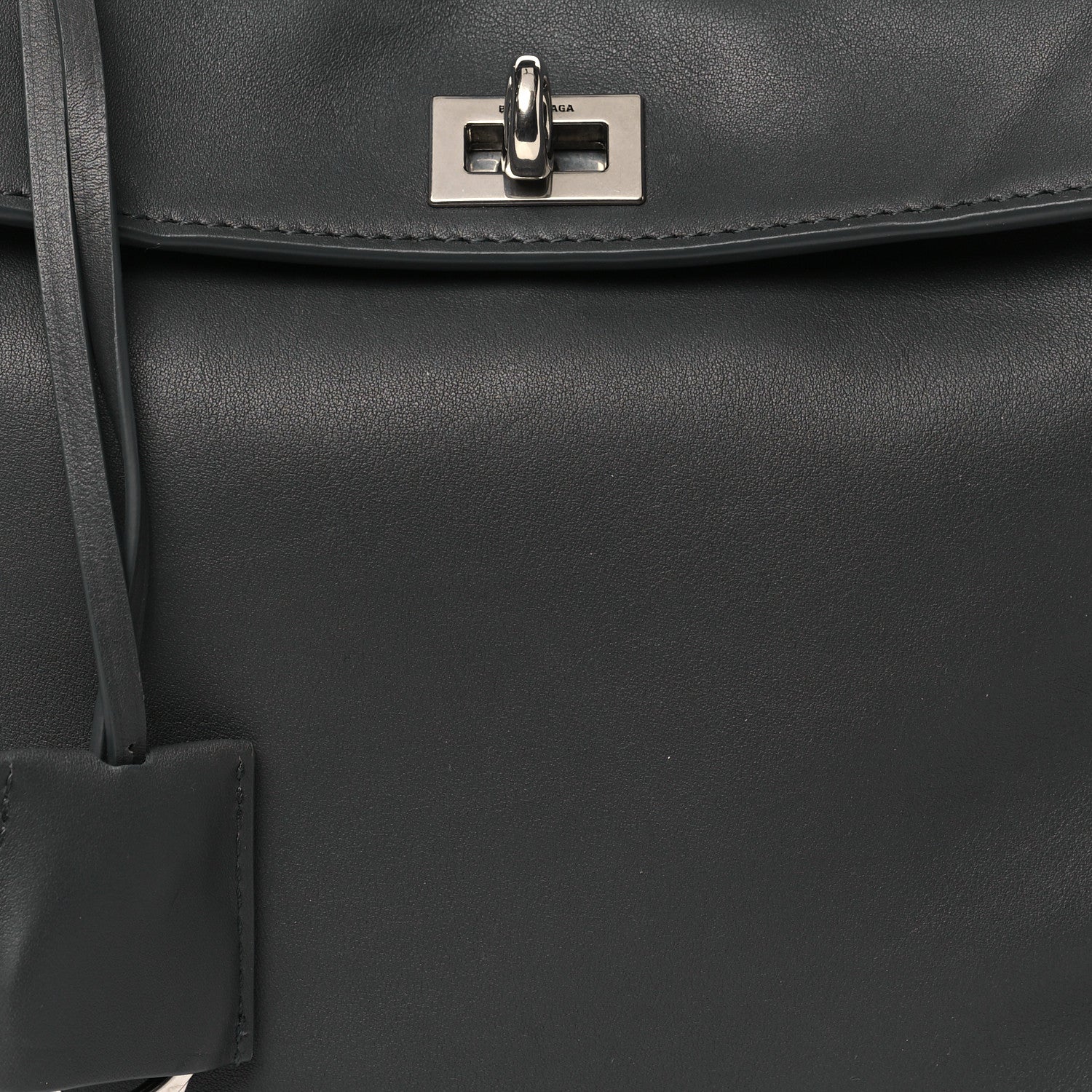 Balenciaga Natural Smooth Calfskin Mini Rodeo Top Handle Handbag Grey 8 of 10