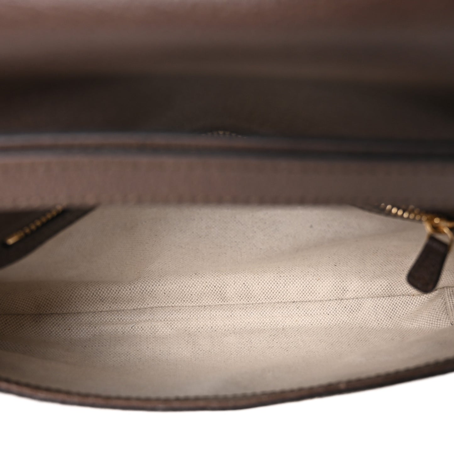 GG Supreme Monogram Textured Dollar Calfskin Blondie Chain Shoulder Flap Bag Beige Ebony New Acero