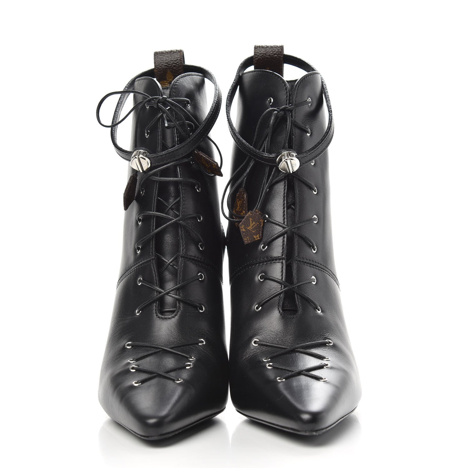 Louis Vuitton Calfskin Janet Ankle Boots 37 Black 3 of 6