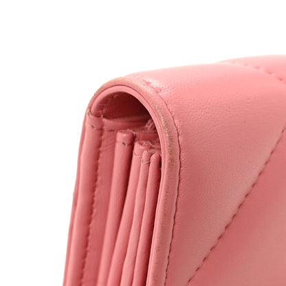 Chanel Lambskin Quilted Chanel 19 Flap Wallet Coral Pink 12 of 13