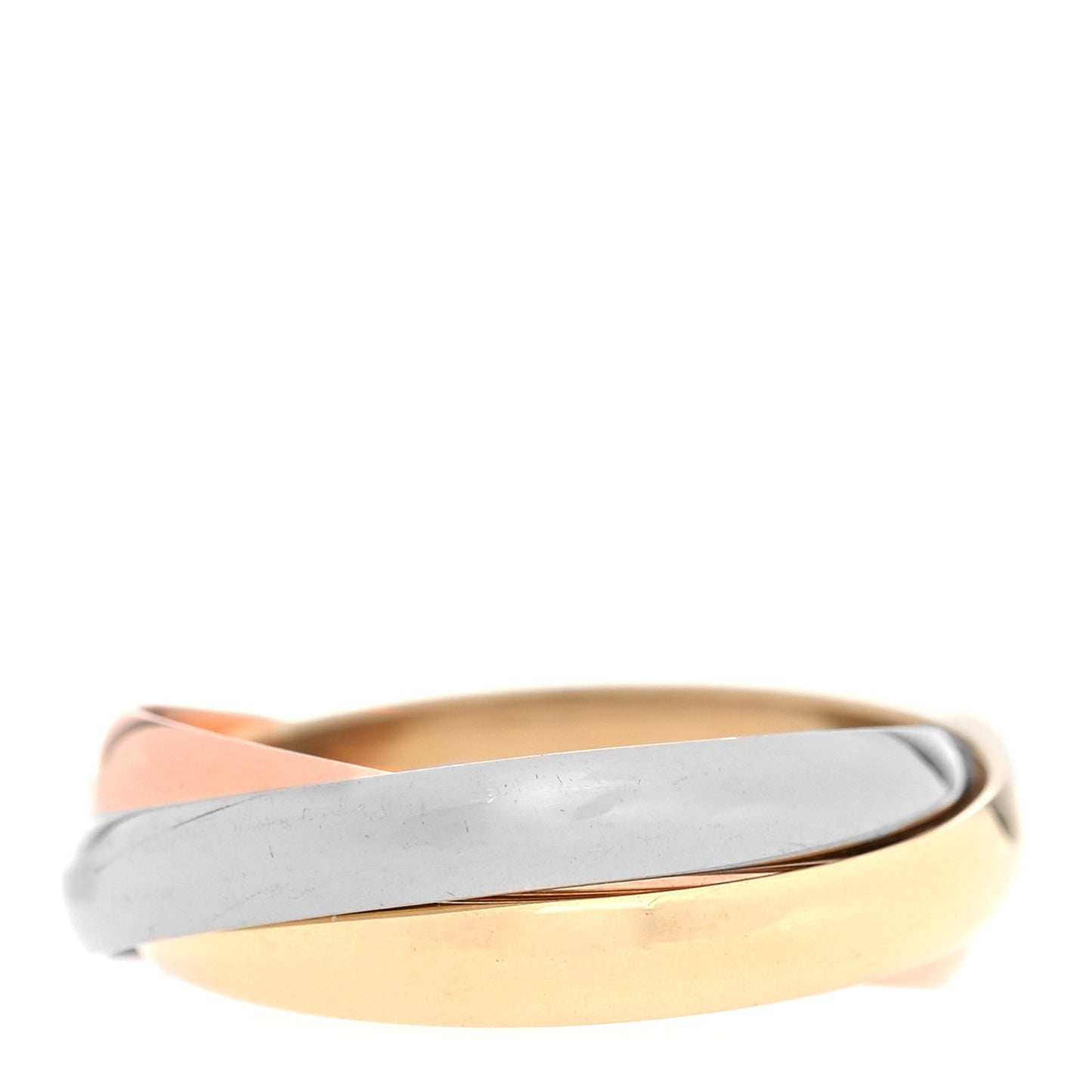 18K Pink Yellow White Gold Small Trinity Ring 51 5.75