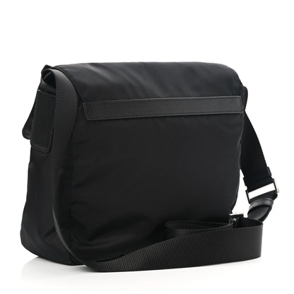 Prada Re-Nylon Vela Saffiano Pocket Single Buckle Messenger Shoulder Bag Black 3 of 11