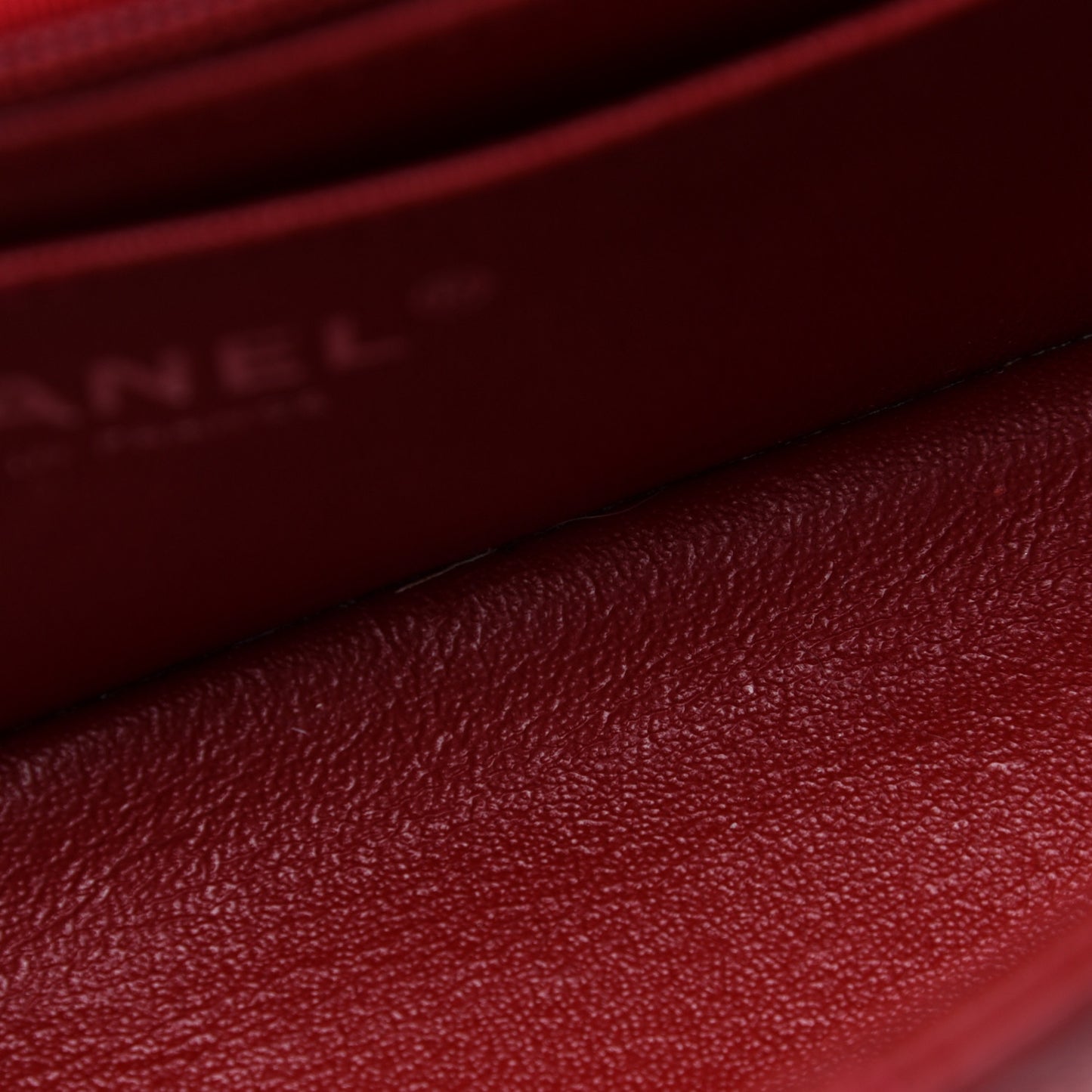 Patent Calfskin Quilted Mini Rectangular Flap Red