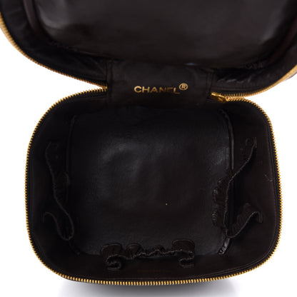 Chanel Lambskin Quilted Cosmetic Vanity Bag Brown 5 of 7