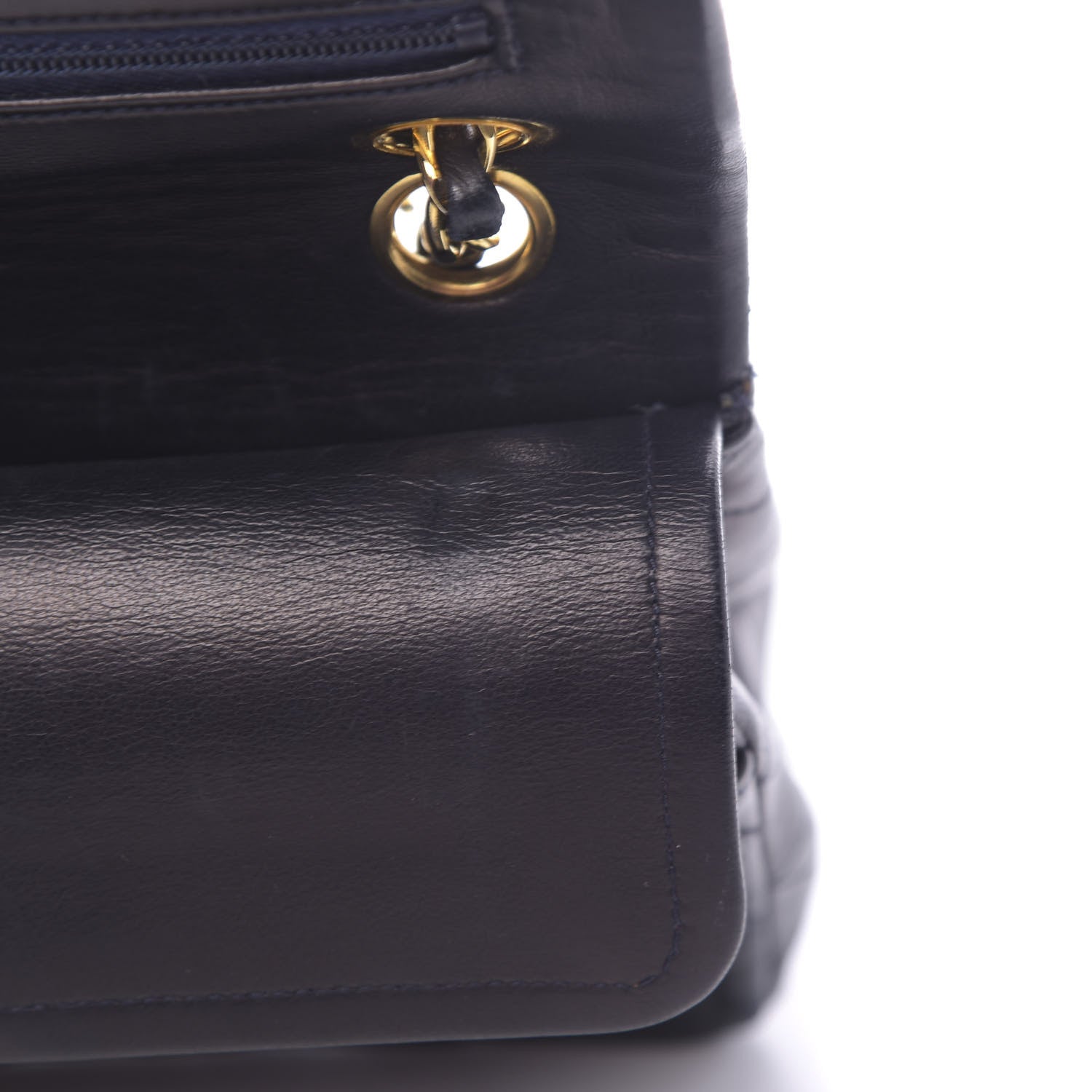 Chanel Lambskin Quilted Small Double Flap Navy 11 of 14