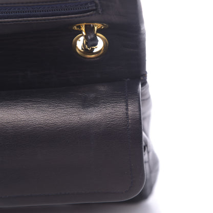 Chanel Lambskin Quilted Small Double Flap Navy 11 of 14